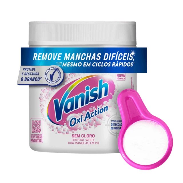 Embalagem de vanish crystal white po.